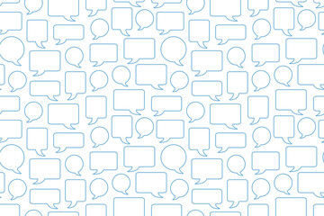 seamless pattern with speech bubbles, chat windows- vector illustration