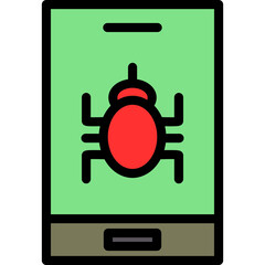 Wall Mural - Mobile Virus Icon