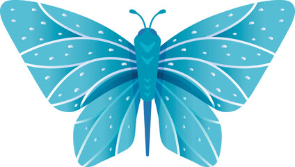 Wall Mural - Exotic blue moth with beautiful wings. Summer insect