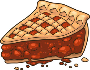 Wall Mural - Pie slice illustration