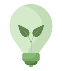 Poster - green light bulb