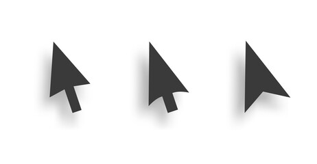 Aufkleber - Vector computer arrows set isolated on white background. realistic 3d vector
