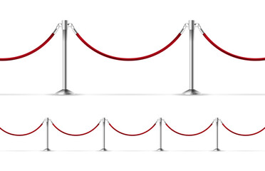 Poster - Red barrier vector clipart isolated on white background