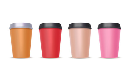 Poster - Coffee cups clipart. Objects isolated on white background.