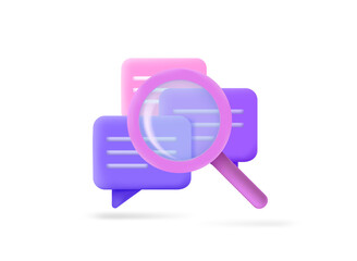 Poster - Searching chat messages concept.