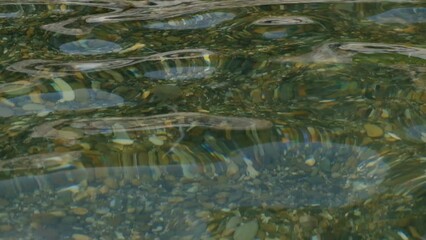 Canvas Print - WATER SURFACE WITH FLASH ON THE SEA