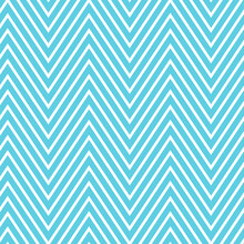Deep Blue Chevron Seamless Pattern. Aqua Blue Repeating Chevron For Backgrounds, Borders, Gift Wrap, Fabric, Scrapbooking And More. Simple, Classic, Zigzag Print.