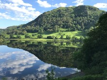 Wordsworth Country- Reflection Of Mountain In Lake Grasmere