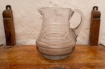 elegant and original glass jug 