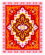 Ethnic Carpet Red Design