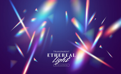 Wall Mural - ethereal transparent light refraction pattern for adding effects to backgrounds and objects. vector 