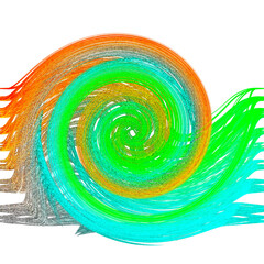 Isolated transparent abstract swirl shape element.