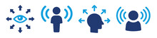 Set Of Awareness Icon Vector Illustration. Aware Person Symbol In Graphic Design.