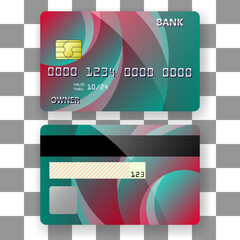 Poster - banking card template background design flare wave texture