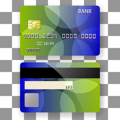 Poster - banking card template background design circle pattern