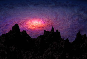 Wall Mural - space galaxy background