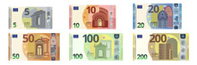 Collection Set Of Cartoon Euro Paper Money