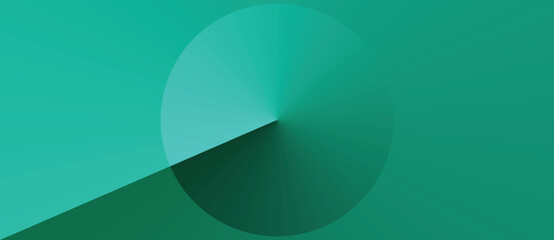 Wall Mural - Abstract modern green background with circle and gradient.