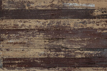 Image Of Vintage Hardwood Board With Rough Surface. Pattern And Textured From Old Plank Wooden Wall With Dark Brown Scratch Coloring Background.