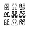 © Satryo Std - binoculars icon or logo isolated sign symbol vector illustration - high quality black style vector icons