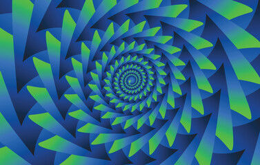 Wall Mural - circular motion blur moving spin spiral optical illusion vector illustration