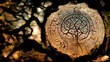 Celtic astrology with old trees and symbols related to the forest, Celtic, the link between ancient beliefs and the roots of civilization