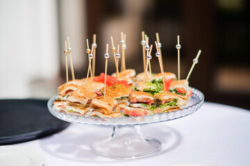 Poster - catering food and drinks on the table