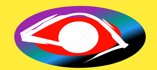 Wall Mural - illustration of round shapes that have blue, purple, black and white in the middle of the middle