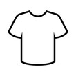 Silueta de camiseta tipo t-shirt con líneas aislada