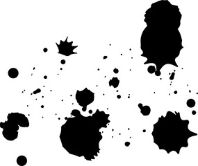 Wall Mural - Ink drops and splashes drip splash