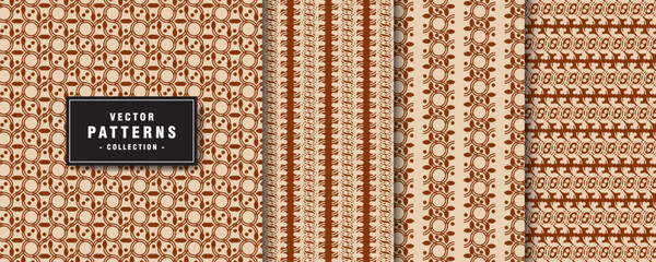 set of seamless floral patterns collection