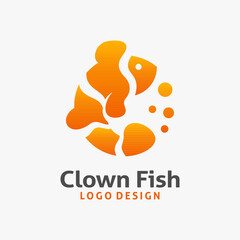 Wall Mural - Clown fish logo design