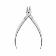 Cuticle nippers for removing cuticles in cartoon style isolated on white background.