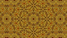 Meditation Mandala Golden Kaleidoscope For Hypnotic Chakra Trance. Motion Meditating Hypnosis Abstract Background Vj Seamless Loop 4K