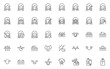 © kornkun - set of skin care line icons, facial, healthcare, beauty