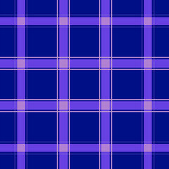 Wall Mural - Seamless checkered plaid blue colors pattern