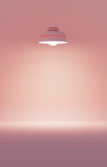 Wall Mural - monochromatic backdrop illuminated by hanging lantern