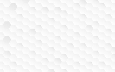 Wall Mural - light shade gray technology white abstract wide design of rectangle hexagon pattern artwork creative background