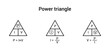 © SAMYA - Power current voltage triangle in electrical circuits