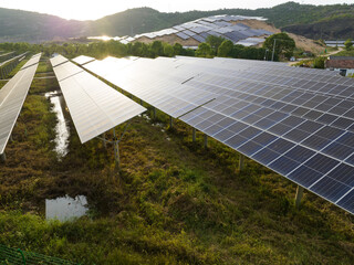 solar power station in mountain