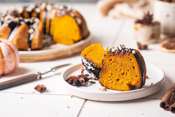 Wall Mural - Pumpkin bundt cake