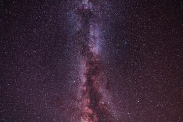 Wall Mural - beautiful bright milky way galaxy. night photography, starry sky.