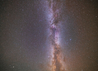 Wall Mural - Beautiful bright milky way galaxy. Night photography, starry   sky.