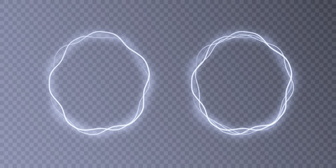 Poster - light ring.abstract neon round shape. Glowing vintage or futuristic frame. Vector	
