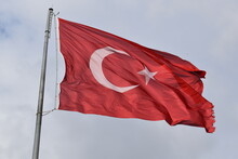 Turkish Flag On The Wind