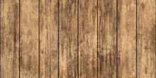 Seamless Rustic Oak Or Redwood Planks Background Texture. Tileable Stained Brown Hardwood Wood Floor, Wall, Deck Or Crate Repeat Pattern. Vintage Old Weathered Wooden Wallpaper Backdrop. 3D Rendering.