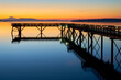 © maxdigi - Sidney BC Fishing Pier Twilight Dawn. Summer dawn twilight behind the wooden fishing pier in Sidney British Columbia, Canada.