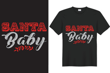 Wall Mural - Santa Baby t shirt design concept