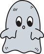 © toonsteb - Hand Drawn cute ghost halloween illustration on transparent background