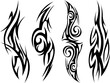 © ARTSTOK - Vector tribal tattoo. Silhouette illustration. Isolated abstract element set.